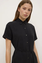 Load image into Gallery viewer, Assembly Label Heather Silk Blend Shirt Dress - Black
