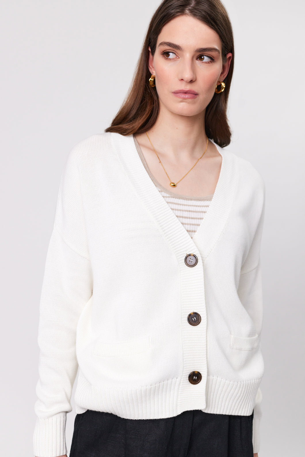 Marlow Soho Cardigan - Ivory  Hyde Boutique   