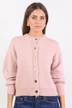 Load image into Gallery viewer, Among The Brave Mirage Fluffy Crewneck Cardigan - Blush
