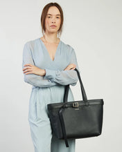 Load image into Gallery viewer, SABEN Tia Shoulder Bag - Black + Bronze
