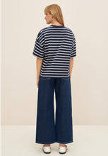 Load image into Gallery viewer, Kowtow Oversized Boxy Tee - Navy Breton  Hyde Boutique   
