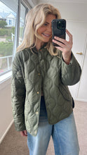 Load image into Gallery viewer, Moke Talei Women Quilt Bomber - Olive Green Apparel > Women > Clothing > Jackets > Bomber Jackets > Quilted Bomber Jackets > Moke Hyde Boutique
