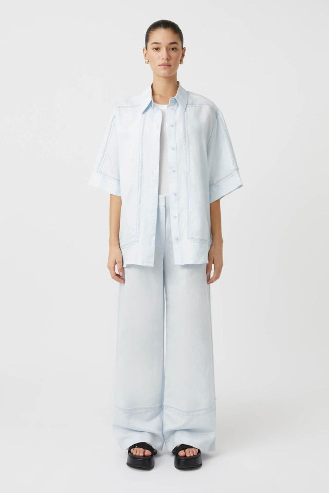 Camilla and Marc Fortuna Shirt - Ice Blue  Hyde Boutique   