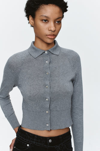 Marle Foundations Cardigan - Grey Marle Hyde Boutique