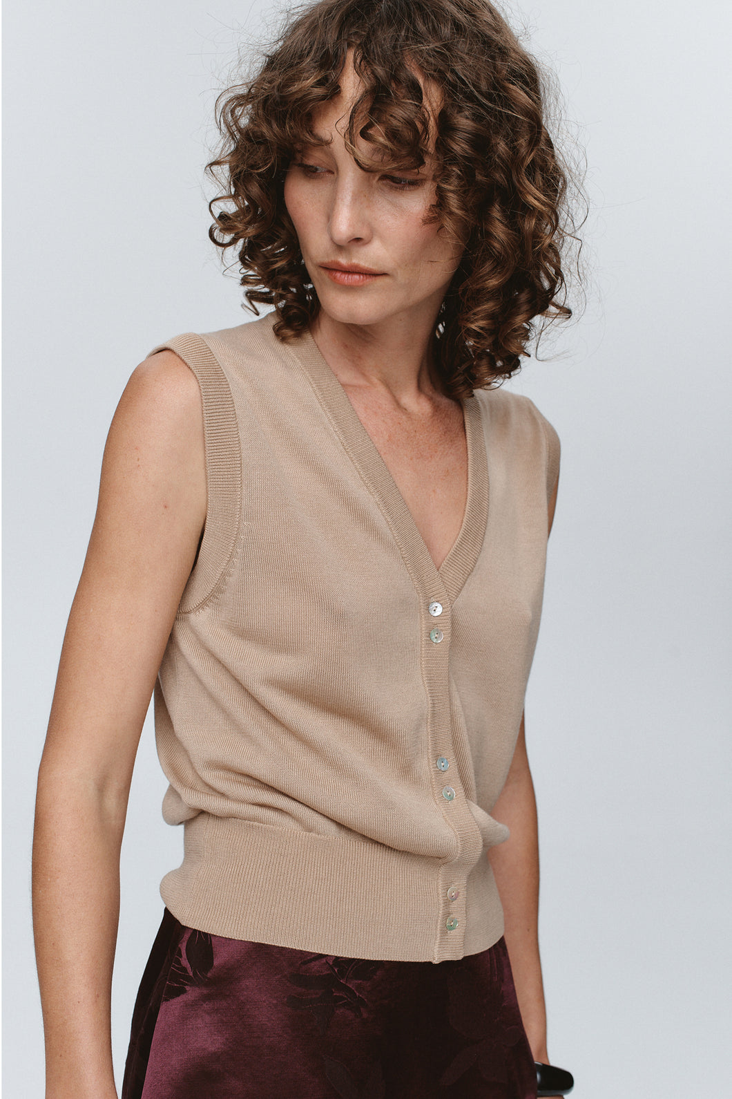 Marle Foundations Vest - Almond Hyde Boutique
