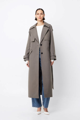 Mossman Franklin Trench Coat - Charcoal | PRE ORDER Hyde Boutique