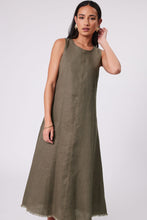 Load image into Gallery viewer, Marlow Florence Linen Dress - Kelp  Hyde Boutique   
