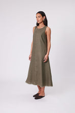 Load image into Gallery viewer, Marlow Florence Linen Dress - Kelp  Hyde Boutique   
