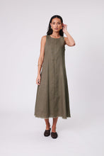 Load image into Gallery viewer, Marlow Florence Linen Dress - Kelp  Hyde Boutique   
