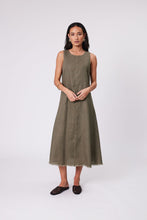 Load image into Gallery viewer, Marlow Florence Linen Dress - Kelp  Hyde Boutique   
