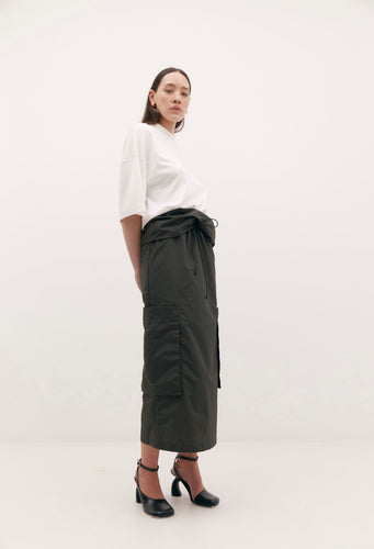 Harris Tapper Chaimberlain Skirt - Asphalt Nylon  Hyde Boutique   