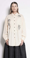 Load image into Gallery viewer, Salasai Compass Rose Shirt - Cream|Black Embroidery  Hyde Boutique   
