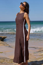 Load image into Gallery viewer, Stories Be Told Future Linen Sleeveless Midi Dress - Dark Chocolate
