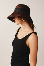 Load image into Gallery viewer, Marle Kuia Hat - Chocolate / Black Straw Raffia  Hyde Boutique   
