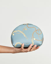 Load image into Gallery viewer, Saben Gabi Make-Up Pouch - Duck Egg Chain Print Hyde Boutique
