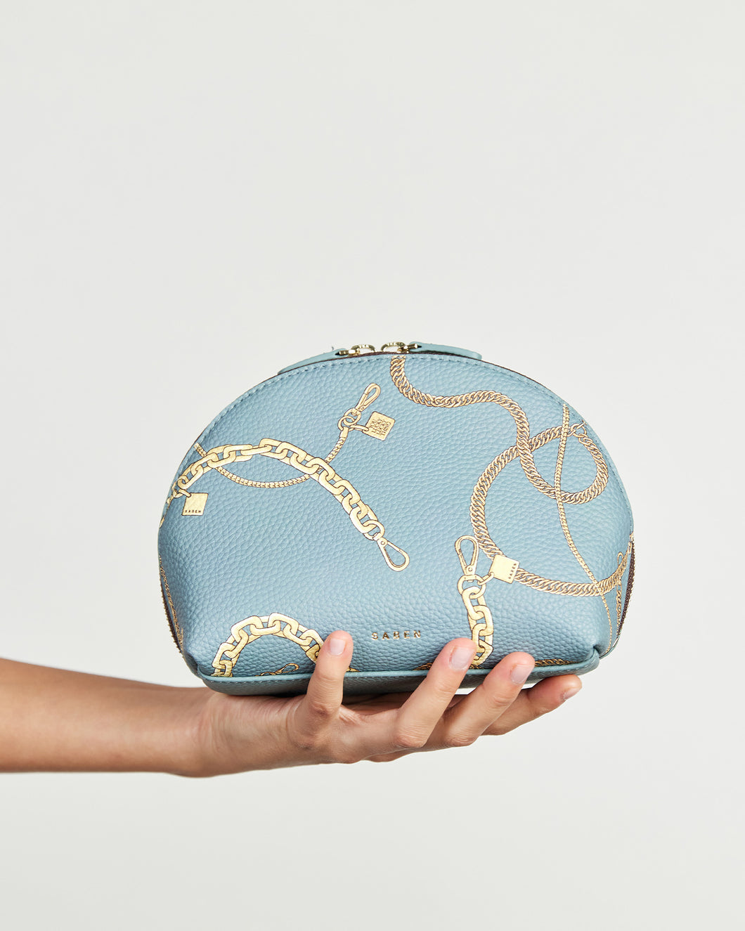 Saben Gabi Make-Up Pouch - Duck Egg Chain Print Hyde Boutique