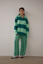 Load image into Gallery viewer, Gary Bigeni Celina Split Shirt - Marta Mint Stripes  Hyde Boutique   
