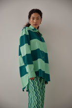 Load image into Gallery viewer, Gary Bigeni Celina Split Shirt - Marta Mint Stripes  Hyde Boutique   
