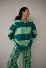 Load image into Gallery viewer, Gary Bigeni Celina Split Shirt - Marta Mint Stripes  Hyde Boutique   
