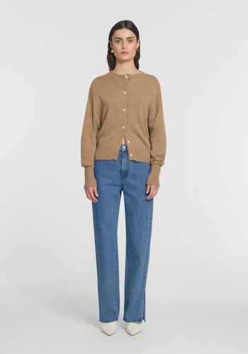 Viktoria & Woods Hart Merino Cardigan - Wicker Marl Hyde Boutique