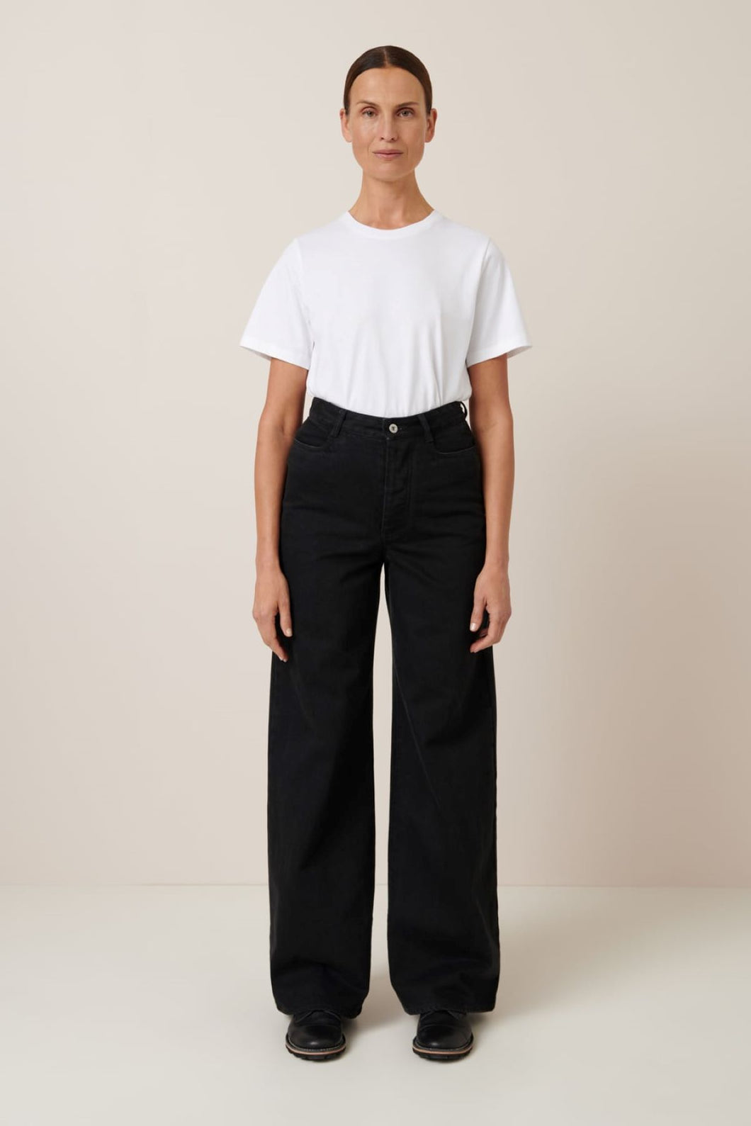 Kowtow High Puddle Jeans - Black Hyde Boutique