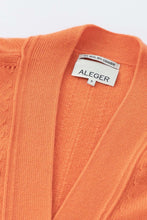 Load image into Gallery viewer, Aleger Cashmere N.99 Cashmere Blend Hi Low Cardigan - Orange Peel  Hyde Boutique   

