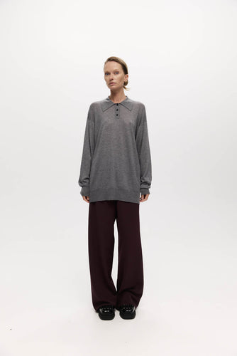Harris Tapper Orwell Knit Polo - Grey Hyde Boutique