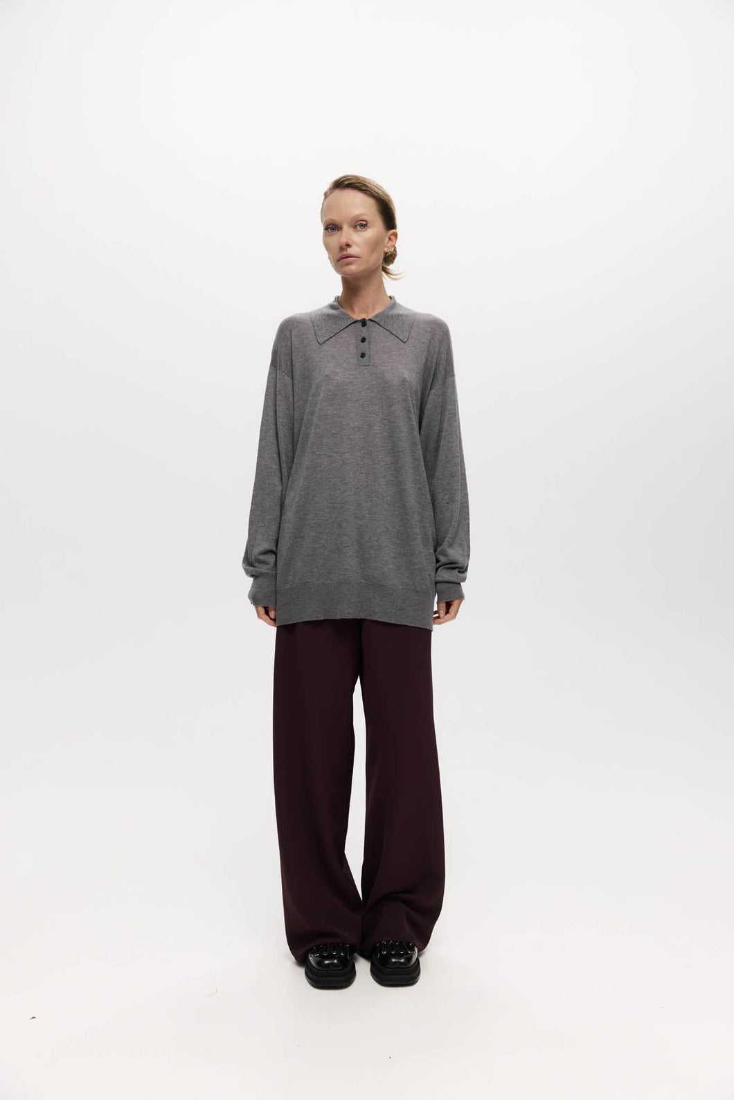 Harris Tapper Orwell Knit Polo - Grey Hyde Boutique