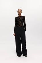 Load image into Gallery viewer, Harris Tapper Darvos Top - Black Mesh Velvet Hyde Boutique
