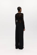 Load image into Gallery viewer, Harris Tapper Darvos Top - Black Mesh Velvet Hyde Boutique
