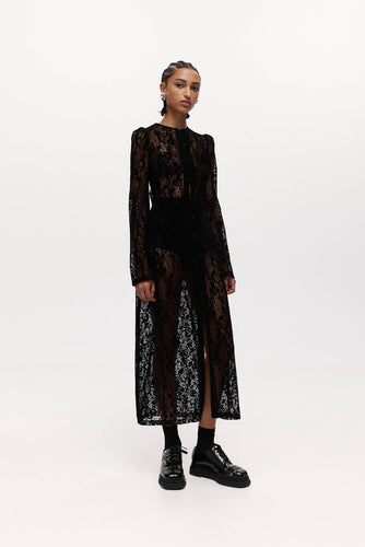 Harris Tapper Helena Dress - Black Lace Hyde Boutique