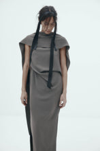 Load image into Gallery viewer, Harris Tapper Laro Dress - Grey Drape Suiting
