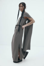 Load image into Gallery viewer, Harris Tapper Laro Dress - Grey Drape Suiting
