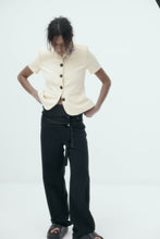 Load image into Gallery viewer, Harris Tapper Short Sleeve Bardot Blazer - Bone Hyde Boutique
