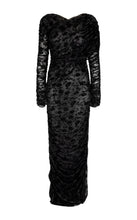 Load image into Gallery viewer, Harris Tapper Rosie Wrap Dress - Black Mesh Velvet Hyde Boutique
