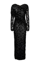 Load image into Gallery viewer, Harris Tapper Rosie Wrap Dress - Black Mesh Velvet Hyde Boutique
