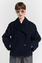 Load image into Gallery viewer, Karen Walker Cropped Peacoat - Navy  Hyde Boutique   
