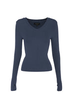Load image into Gallery viewer, Mossman Sedona Top - Sapphire Apparel > Women > Clothing > Tops > Long Sleeve Tops > Ribbed Jersey Tops > Mossman Hyde Boutique
