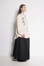 Load image into Gallery viewer, Salasai Compass Rose Shirt - Cream | Black Embroidery  Hyde Boutique   
