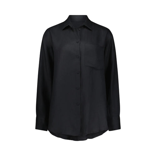 Caitlin Crisp Love Shack Shirt - Black Linen  Hyde Boutique   