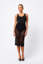 Load image into Gallery viewer, Mossman Laced In Love Pencil Skirt - Black
