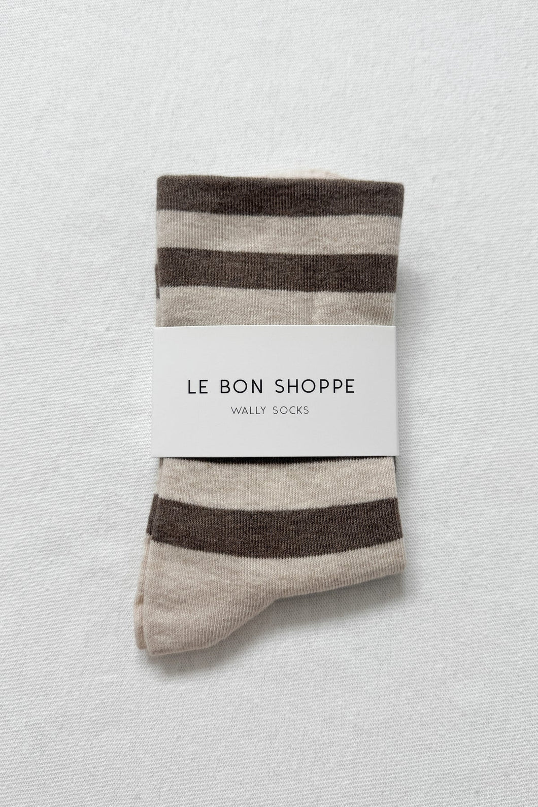 Le Bon Shoppe Wally Socks - Wide/Brown Stripe