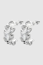 Load image into Gallery viewer, Castel &amp; Co Crinkle Earrings - Silver Hyde Boutique
