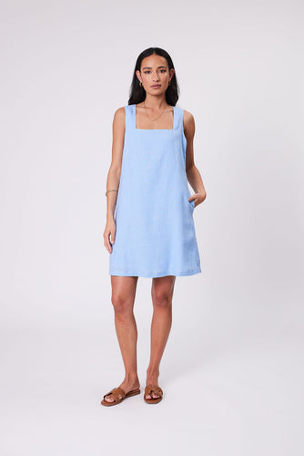 Marlow Iris Square Neck Dress - Cornflower  Hyde Boutique   