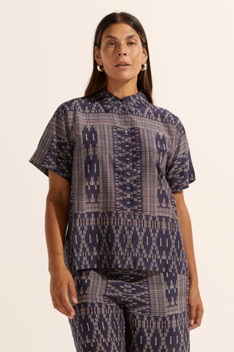 Zoe Kratzmann Jaunt Top - Midnight Aztec Hyde Boutique