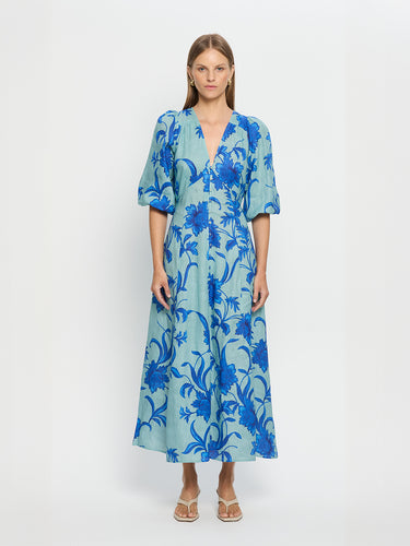 Kivari Juniper Maxi Dress - Colbalt Blue/Green Hyde Boutique