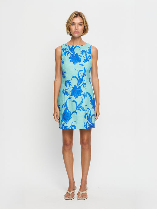 Kivari Juniper Mini Dress - Cobalt Blue/Green Hyde Boutique