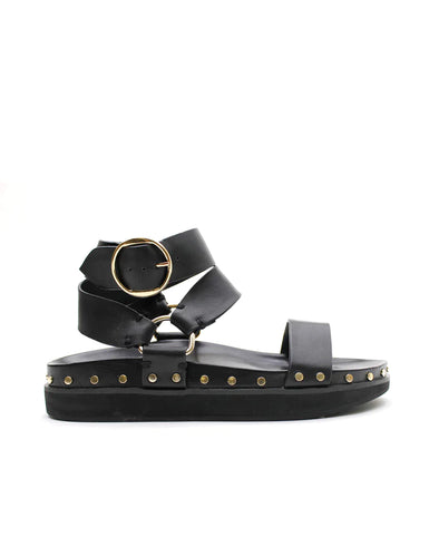 La Tribe Studded Sandal - Black / Gold  Hyde Boutique   