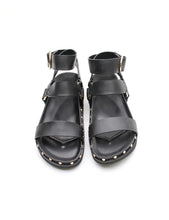 Load image into Gallery viewer, La Tribe Studded Sandal - Black / Gold Hyde Boutique
