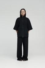 Load image into Gallery viewer, Rebe Cotton Zip Sweater - Black Hyde Boutique

